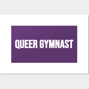 QUEER GYMNAST (White - one line) Posters and Art